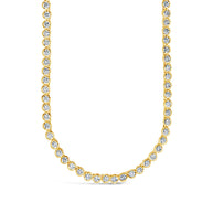 Helene Bezel CZ Tennis Necklace