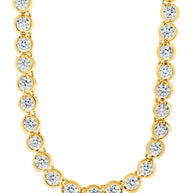 Helene Bezel CZ Tennis Necklace