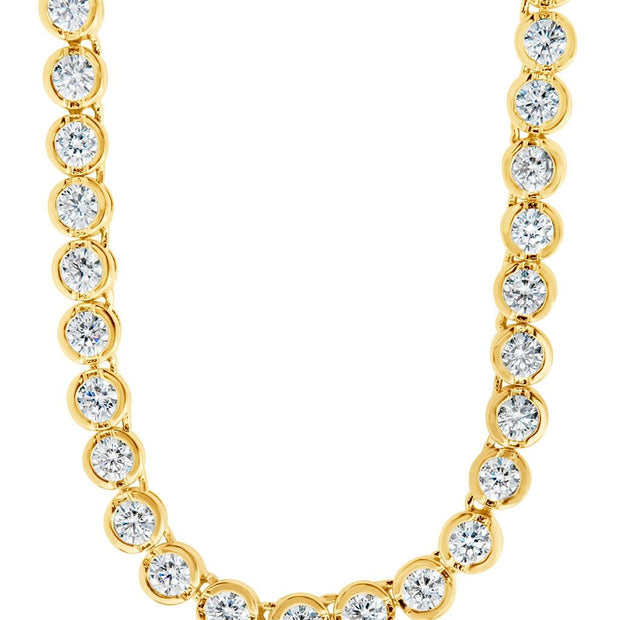 Helene Bezel CZ Tennis Necklace
