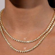 Helene Bezel CZ Tennis Necklace