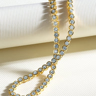 Helene Bezel CZ Tennis Necklace