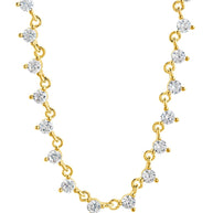 Brigid Staggered CZ Tennis Necklace