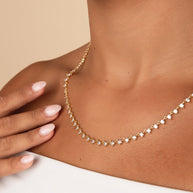 Brigid Staggered CZ Tennis Necklace