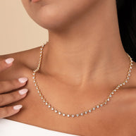 Brigid Staggered CZ Tennis Necklace