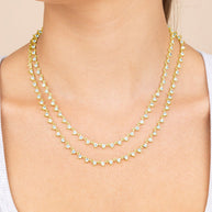 Brigid Staggered CZ Tennis Necklace