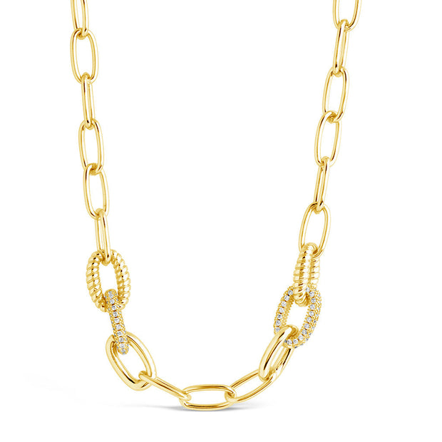Samar CZ-Encrusted Chain Link Necklace