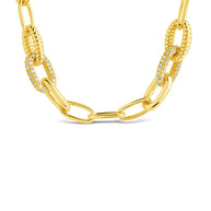 Samar CZ-Encrusted Chain Link Necklace