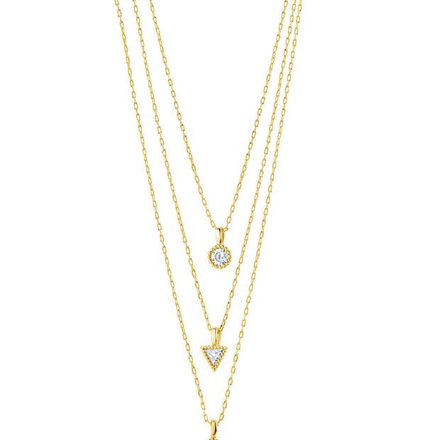 Julie CZ & Layered Chain Necklace
