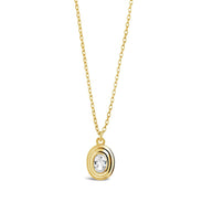 Betsy Oval CZ Pendant Necklace