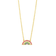 Rainbow CZ Pendant Necklace