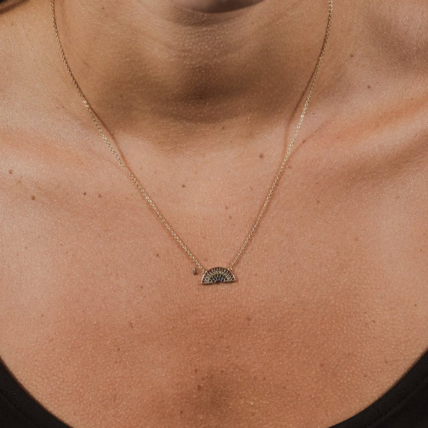 Rainbow CZ Pendant Necklace