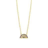 Rainbow CZ Pendant Necklace