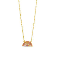 Rainbow CZ Pendant Necklace