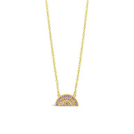 Rainbow CZ Pendant Necklace
