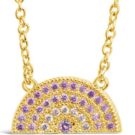 Rainbow CZ Pendant Necklace