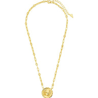 Bold CZ Zodiac Link Pendant Necklace