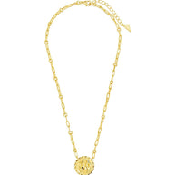Bold CZ Zodiac Link Pendant Necklace