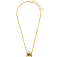 Bold CZ Zodiac Link Pendant Necklace