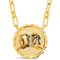 Bold CZ Zodiac Link Pendant Necklace