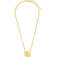Bold CZ Zodiac Link Pendant Necklace