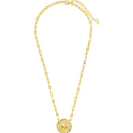 Bold CZ Zodiac Link Pendant Necklace