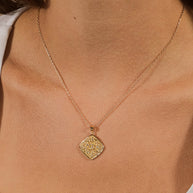 Ophelia CZ Floral Pendant Necklace
