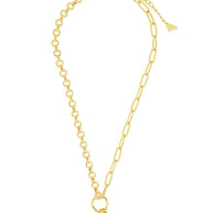 Kelsea CZ Boot & Moon Pendant Charm Necklace