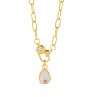Tay Moonstone Charm & Chain Necklace