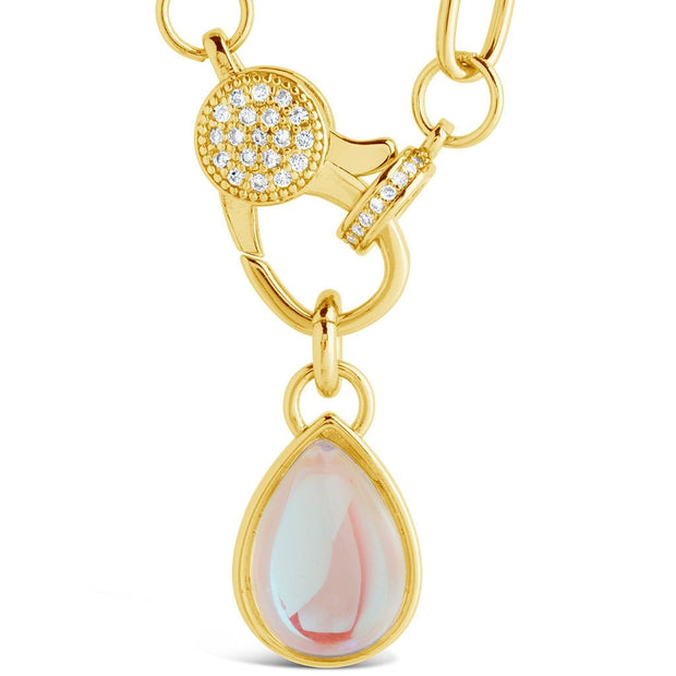 Tay Moonstone Charm & Chain Necklace