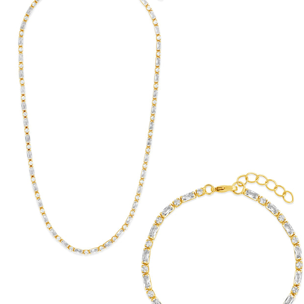 Georgia CZ Tennis Necklace & Bracelet Bundle