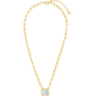 Camille Bezel CZ Statement Necklace