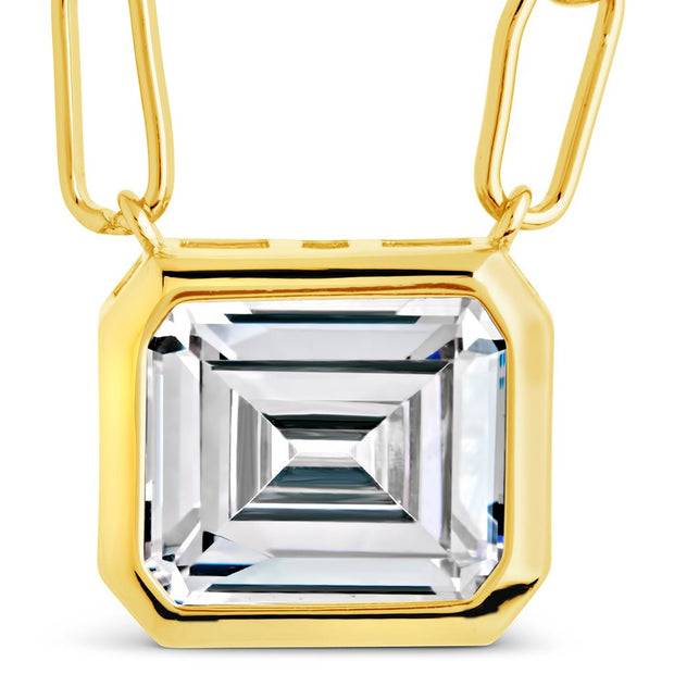 Camille Bezel CZ Statement Necklace