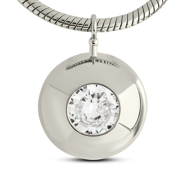 Zora CZ Dome Pendant Necklace