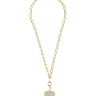 Disco Heart CZ Statement Necklace