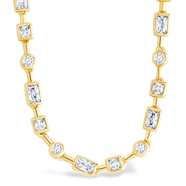 Camden Adjustable CZ Staggered Tennis Necklace