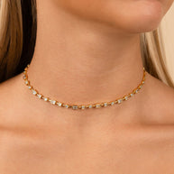 Camden Adjustable CZ Staggered Tennis Necklace