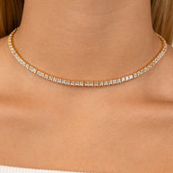 Brette Adjustable CZ Tennis Necklace