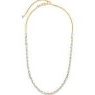 Blanche Adjustable CZ Tennis Necklace