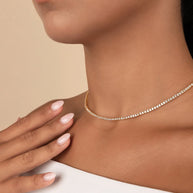 Mirabell Adjustable CZ Tennis Necklace