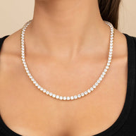 Marisol Round Cut CZ Tennis Necklace