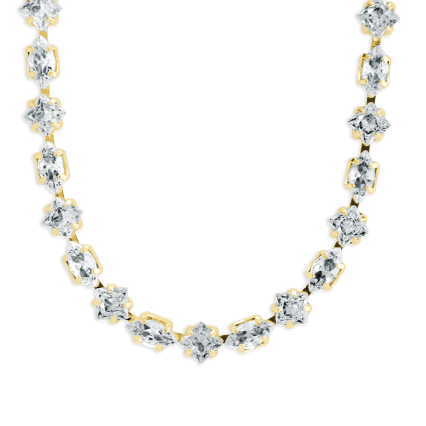Kite Cut Tennis Necklace