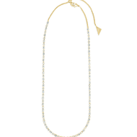 Elongated Hexagon Cut Tennis Necklace