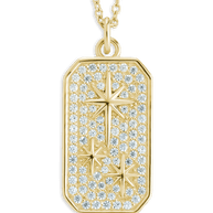 Pave CZ North Star Pendant