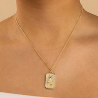 Pave CZ North Star Pendant