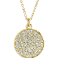 Pave CZ Circle Pendant