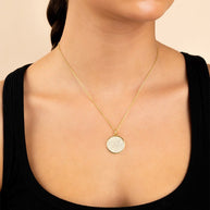 Pave CZ Circle Pendant