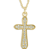 Pave CZ Cross Pendant