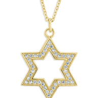 Pave CZ Star of David Pendant