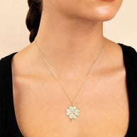 Pave CZ Shamrock Pendant