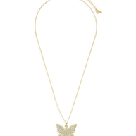 Pave CZ Butterfly Pendant
